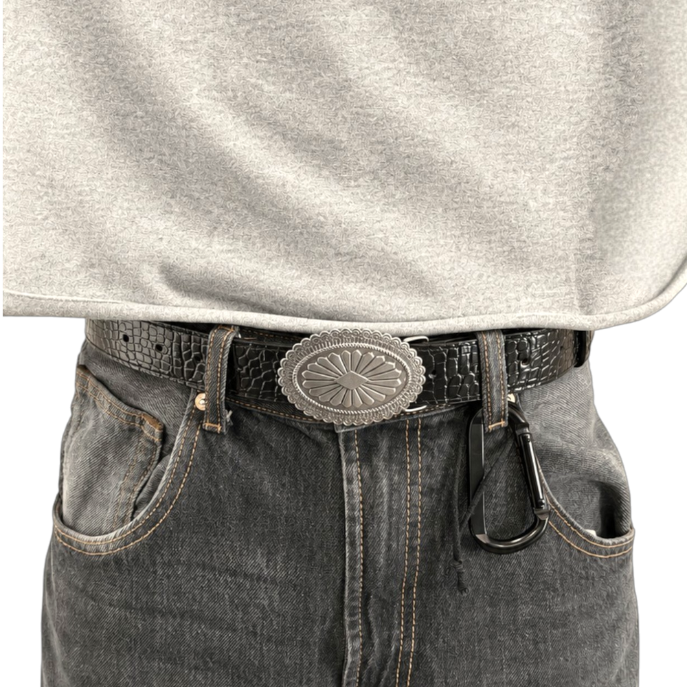 Outlyrs - Black Croc Concho Belt