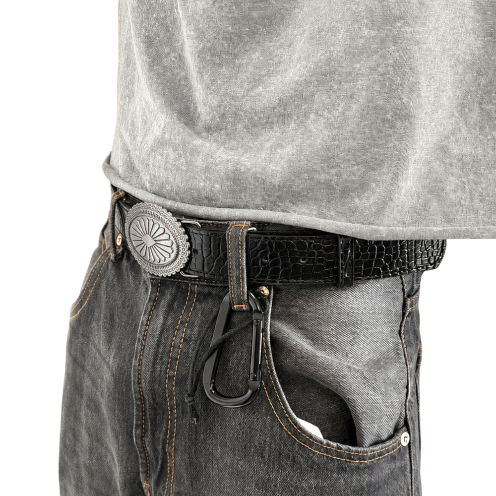 Outlyrs - Black Croc Concho Belt